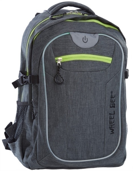 LED Backpack REVOLUTION Grey Wheel Bee Bee Seen Bee Safe