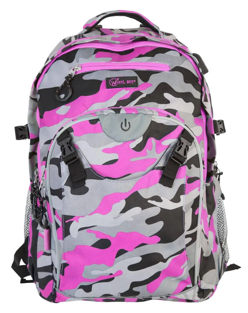 LED Backpack GENERATION Z - Pink Camouflage