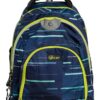 LED Backpack TROLLEY - Blue green lines