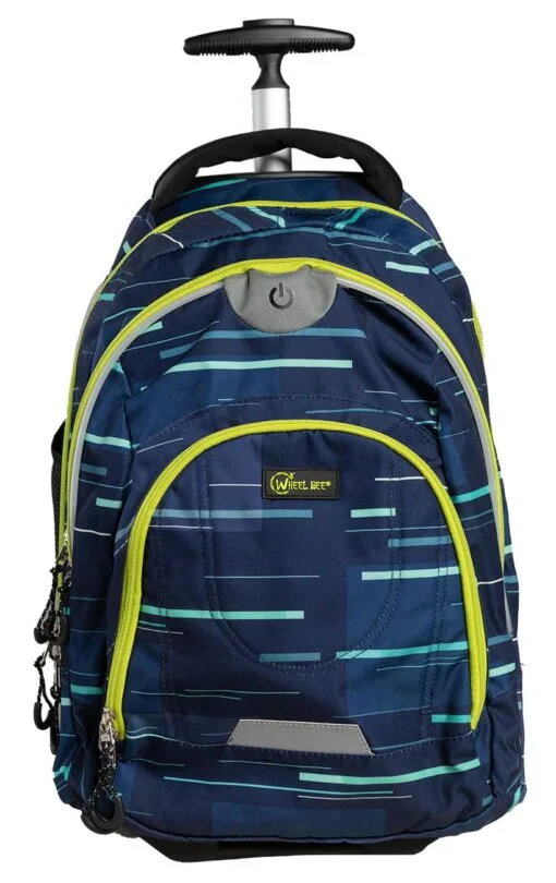 LED Backpack TROLLEY - Blue green lines